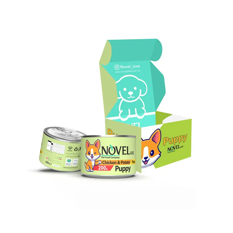 کنسرو توله سگ نوول با طعم مرغ و سیب زمینی