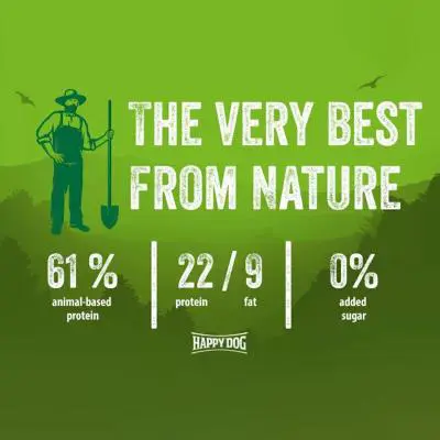 غذای خشک سگ بالغ هپی داگ با طعم گوشت بره و برنج